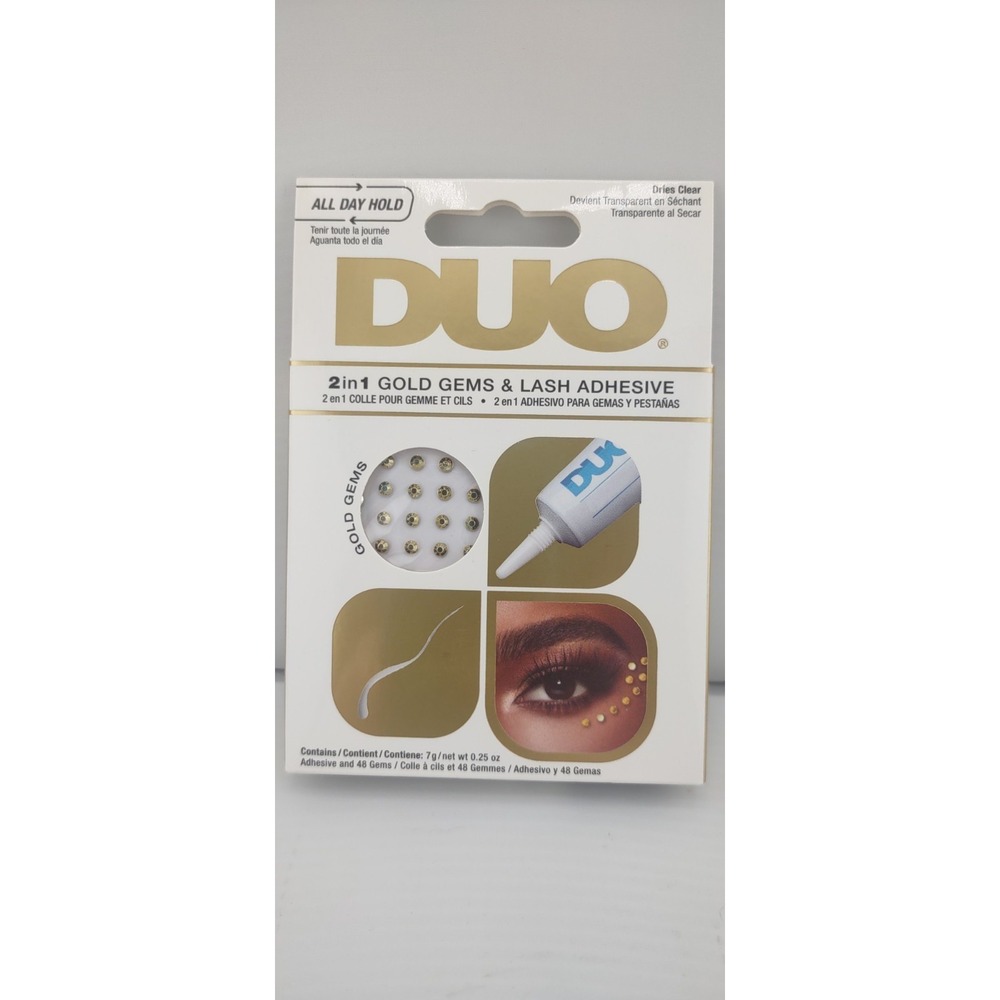 Duo 2 In 1 Gold Gems & Lash Adhesive Kit New All Day‎ Hold